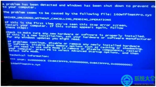 Win7系统蓝屏提示160wifinetpro.sys怎么回事