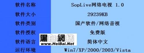 SopLive网络电视完全使用手册