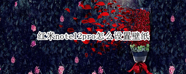 红​米note12pro怎么设置壁纸​