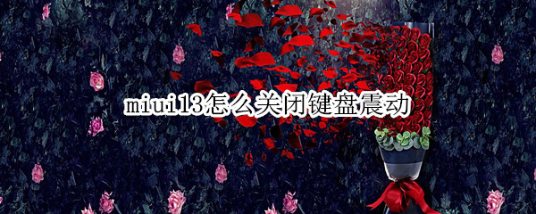 miui13怎么关闭键盘震动（miui关闭按键震动）