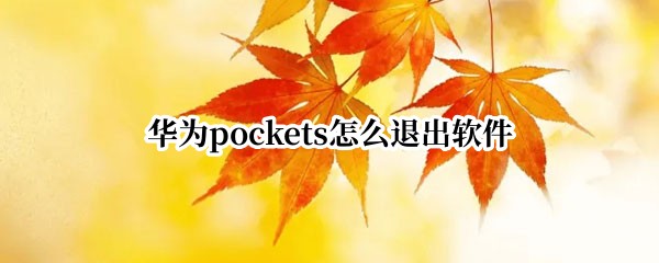 华为pockets怎么退出软件 pocket怎么关机