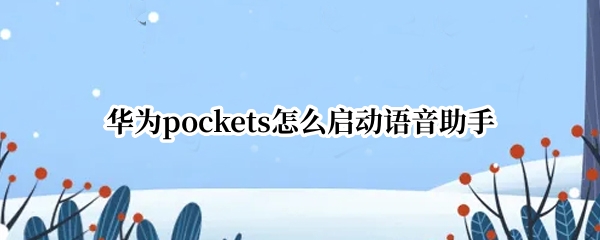 华为pockets怎么启动语音助手（华为的语音助手怎么启动）