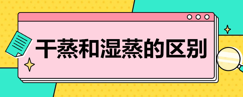 干蒸和湿蒸的区别（干蒸和湿蒸的区别 适合什么人）