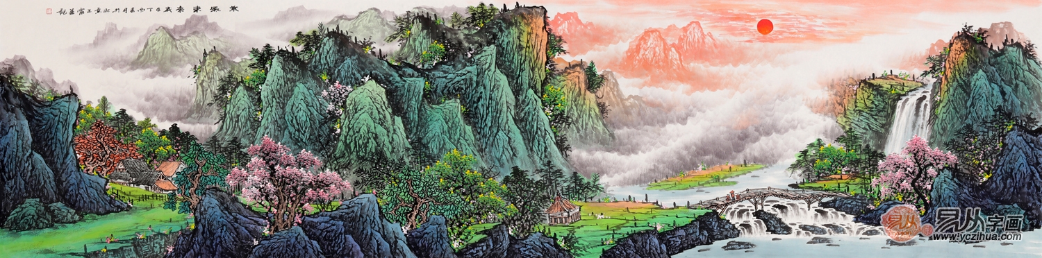 这4款客厅山水风景画（客厅好看的山水画）