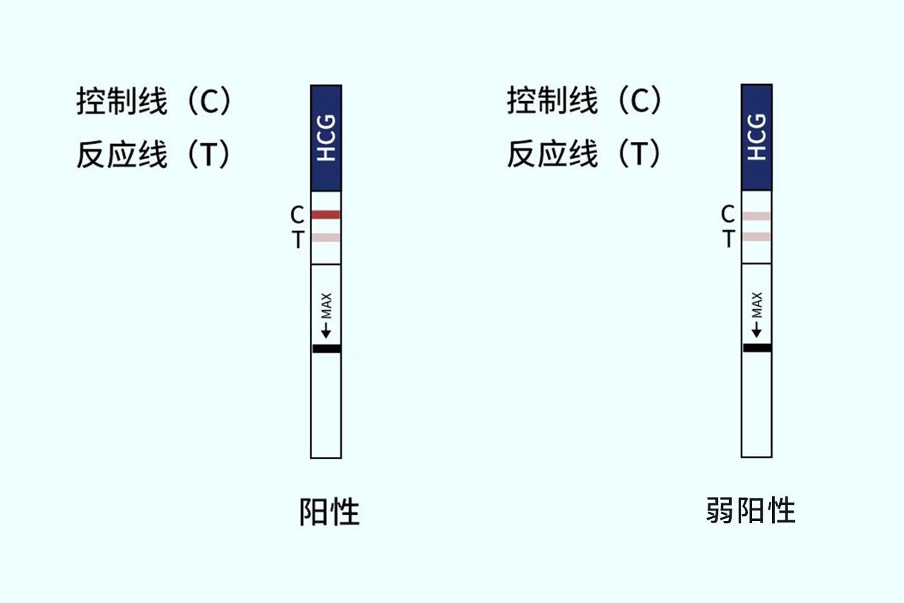 怀孕不太明显的测试条图片 怀孕不怎么明显的验孕棒图片