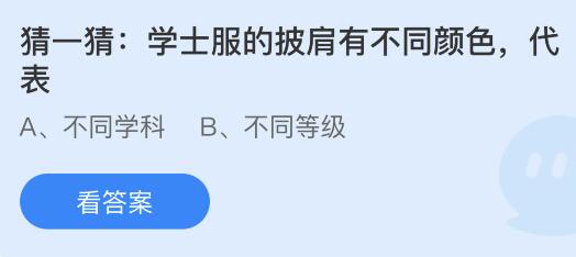 今日蚂蚁庄园小鸡课堂正确答案最新：香蕉表皮变黑了还能食用吗？学士服披肩不同颜色代表？