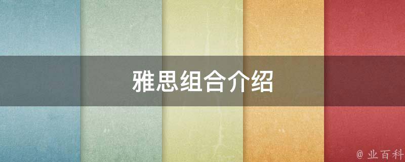 雅思组合介绍（雅思组合是什么意思）